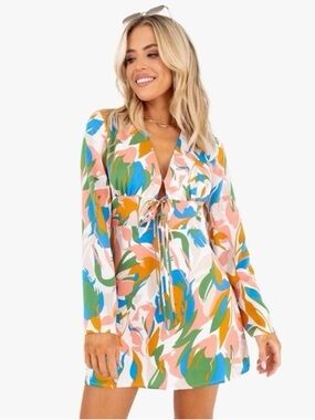 Kittenish Stand Out Printed Mini Dress